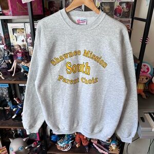 Vintage Shawnee Mission South Parent Choir Sweatshirt Gray Oversized L Church